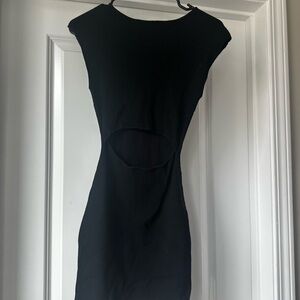 Black Cutout Midi Dress